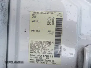 2012 Nissan Altima 2.5 S with VIN 1N4AL2AP7CN428292, listed as a IAAI auction lot 41618341 with 230,251 mi miles. Bid and sale history available at carsss.com. Image 9.