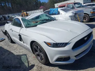 2015 Ford Mustang V6 with VIN 1FA6P8AM3F5373749, listed as a IAAI auction lot 41835693 with 198,286 mi miles. Bid and sale history available at carsss.com. Image 1.