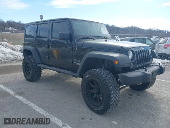 2017 Jeep Wrangler Unlimited Sport with VIN 1C4BJWDG1HL733474, listed as a IAAI auction lot 41395245 with 275,871 mi miles. Bid and sale history available at carsss.com. Image 1.