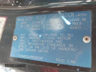 1993 Geo Metro z VIN JG1MR3363PK200242, wystawiony jako IAAI lot #42173417 z przebiegiem 151 862 mil mil oraz . Historia ofert i sprzedaży dostępna na DreamBid. Obrazek 9.