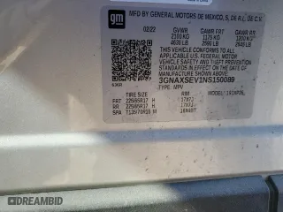 2022 Chevrolet Equinox LS with VIN 3GNAXSEV1NS150089, listed as a Copart auction lot 42914635 with 66,833 mi miles and Salvage Title. Bid and sale history available at carsss.com. Image 16.