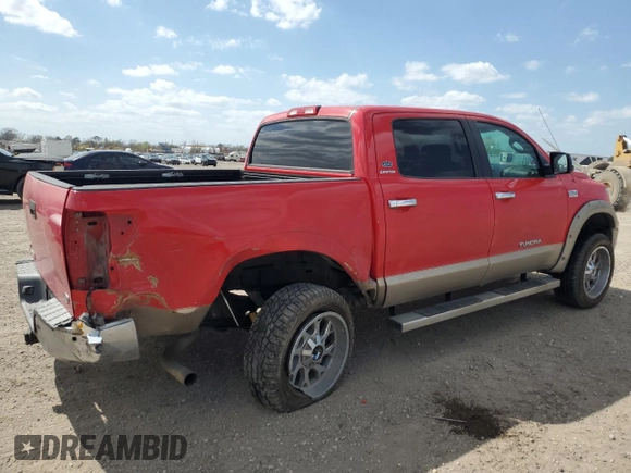 2008 Toyota Tundra Limited z VIN 5TFEV58128X039791, wystawiony jako Copart lot #48350185 z przebiegiem 274 799 mil mil oraz Szkoda całkowita • Salvage title. Historia ofert i sprzedaży dostępna na DreamBid. Obrazek 3.