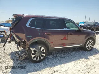 2021 Kia Telluride EX with VIN 5XYP34HC0MG148967, listed as a Copart auction lot 52244235 with 90,916 mi miles and Salvage title. Bid and sale history available at DreamBid. Image 3.