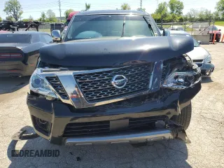 2019 Nissan Armada Platinum with VIN JN8AY2NE1K9756596, listed as a Copart auction lot 52228374 with Not Provided miles and Salvage Title. Bid and sale history available at carsss.com. Image 5.