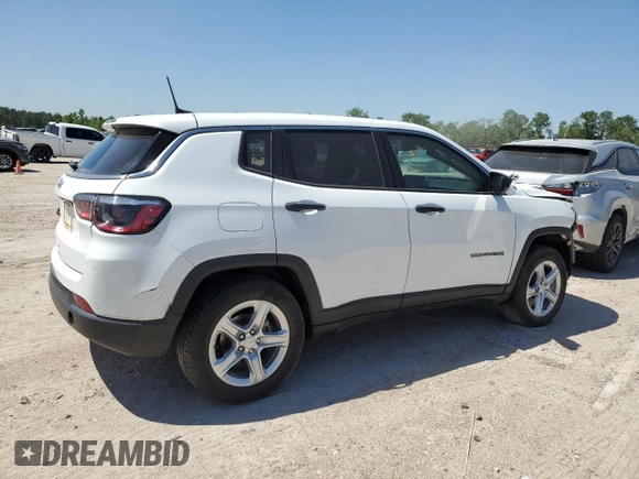 2023 Jeep Compass Sport with VIN 3C4NJDAN7PT547994, listed as a Copart auction lot 52133135 with 35,148 mi miles and Salvage title. Bid and sale history available at DreamBid. Image 3.
