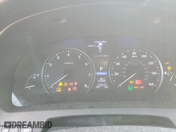 2013 Lexus LS 460 with VIN JTHCL5EF2D5019526, listed as a Copart auction lot 55359565 with 115,173 mi miles and Salvage title. Bid and sale history available at DreamBid. Image 9.