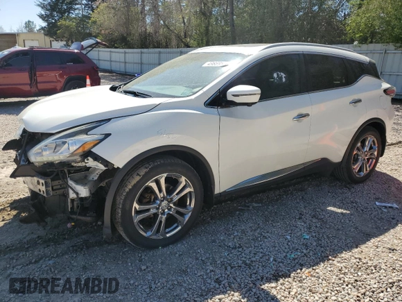 2016 Nissan Murano S with VIN 5N1AZ2MH9GN147593, listed as a Copart auction lot 49869525 with 93,360 mi miles and Salvage title. Bid and sale history available at DreamBid. Image 1.