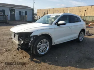 2018 Audi Q5 Premium Plus with VIN WA1BNAFY1J2066585, listed as a Copart auction lot 58306885 with 91,134 mi miles and Salvage title. Bid and sale history available at DreamBid. Image 1.