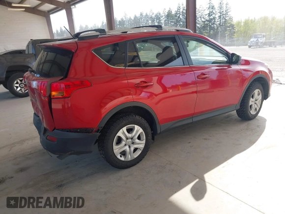 2015 Toyota RAV4 LE with VIN JTMBFREV7FJ034732, listed as a IAAI auction lot 42050858 with 45,749 mi miles. Bid and sale history available at carsss.com. Image 4.