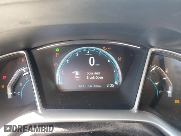 2016 Honda Civic Sedan EX with VIN 19XFC2F80GE216328, listed as a Copart auction lot 44415155 with 132,114 mi miles and Salvage Title. Bid and sale history available at carsss.com. Image 9.