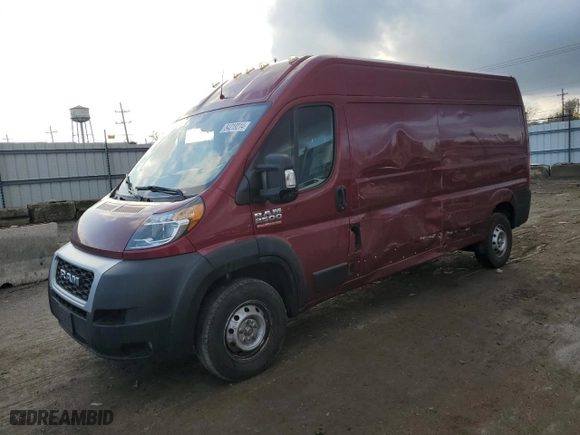 2021 Ram ProMaster Cargo Van with VIN 3C6LRVDG0ME579177, listed as a Copart auction lot 84219214 with 179,671 mi miles and Salvage Title. Bid and sale history available at carsss.com. Image 1.