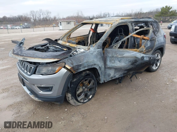 2019 Jeep Compass Limited with VIN 3C4NJCCB3KT675963, listed as a IAAI auction lot 41113330 with 1 mi miles. Bid and sale history available at carsss.com. Image 2.