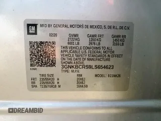 2020 Chevrolet Blazer LT with VIN 3GNKBCRS9LS654623, listed as a Copart auction lot 62659195 with 41,682 mi miles and Salvage title. Bid and sale history available at DreamBid. Image 13.