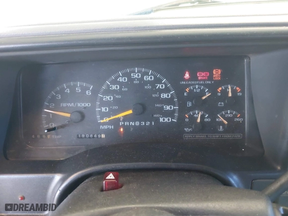 1996 Chevrolet Tahoe with VIN 3GNEK18R5TG157667, listed as a IAAI auction lot 41677181 with 190,849 mi miles. Bid and sale history available at carsss.com. Image 7.