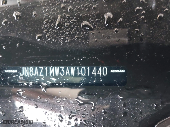 2010 Nissan Murano SL with VIN JN8AZ1MW3AW101440, listed as a IAAI auction lot 41703253 with 183,137 mi miles. Bid and sale history available at carsss.com. Image 9.