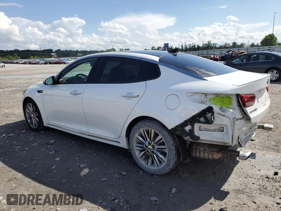 2018 Kia Optima SX with VIN 5XXGV4L20JG225751, listed as a Copart auction lot 55115305 with 114,768 mi miles and Salvage title. Bid and sale history available at DreamBid. Image 2.