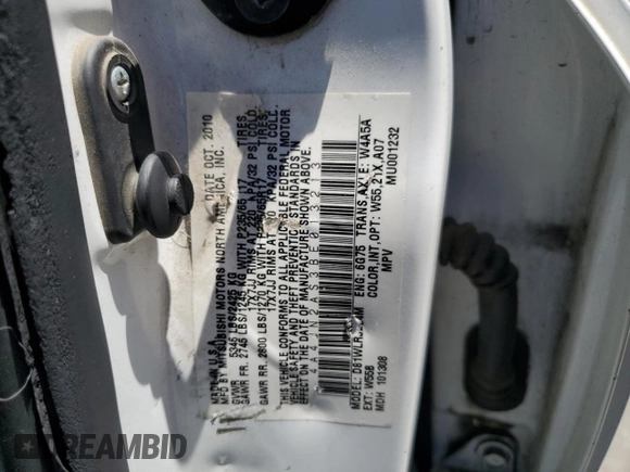 2011 Mitsubishi Endeavor LS with VIN 4A4JN2AS3BE013213, listed as a Copart auction lot 66189634 with 176,086 mi miles and Salvage Title. Bid and sale history available at carsss.com. Image 13.