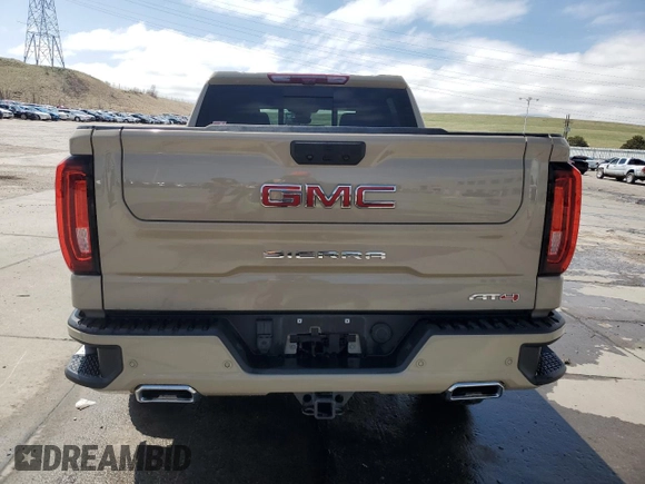 2023 GMC Sierra 1500 AT4 with VIN 1GTUUEE89PZ141446, listed as a Copart auction lot 52630095 with 35,182 mi miles and Salvage title. Bid and sale history available at DreamBid. Image 6.