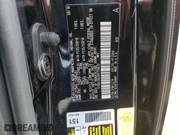 2017 Toyota Sienna XLE with VIN 5TDDZ3DC0HS150633, listed as a Copart auction lot 62642575 with 94,439 mi miles and Salvage title. Bid and sale history available at DreamBid. Image 14.