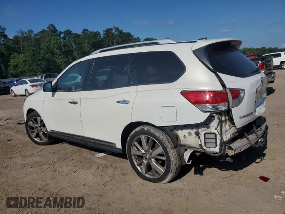 2014 Nissan Pathfinder SL with VIN 5N1AR2MN7EC682369, listed as a Copart auction lot 43632055 with 143,694 mi miles and Salvage Title. Bid and sale history available at DreamBid. Image 2.