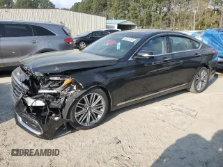 2018 Genesis G80 3.8L z VIN KMHGN4JE8JU250299, wystawiony jako Copart lot #53233385 z przebiegiem 87 385 mil mil oraz Szkody całkowita. Historia ofert i sprzedaży dostępna na DreamBid. Obrazek 1.