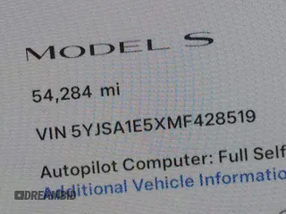 2021 Tesla Model S Long Range with VIN 5YJSA1E5XMF428519, listed as a IAAI auction lot 41926242 with 54,284 mi miles and . Bid and sale history available at DreamBid. Image 9.