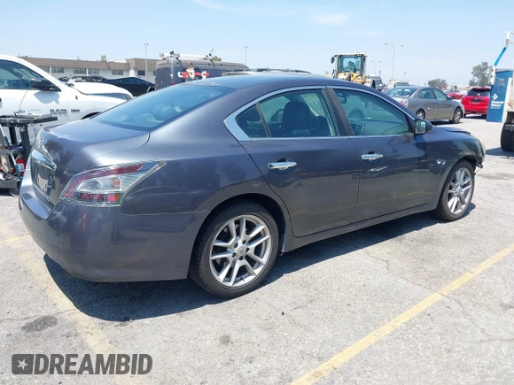 2013 Nissan Maxima S with VIN 1N4AA5AP5DC843874, listed as a IAAI auction lot 42495096 with 250,093 mi miles and . Bid and sale history available at DreamBid. Image 4.