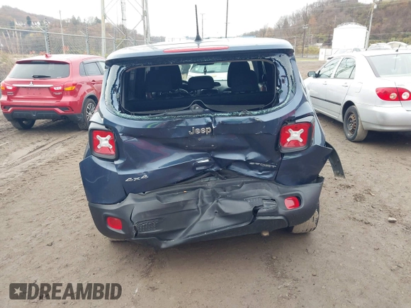 2021 Jeep Renegade Upland Edition with VIN ZACNJDAB5MPM29870, listed as a IAAI auction lot 40884581 with 52,955 mi miles. Bid and sale history available at carsss.com. Image 16.