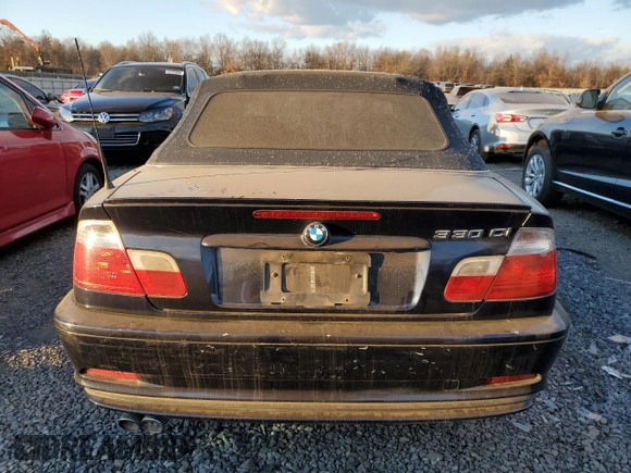 2003 BMW 3 Series 330Ci with VIN WBABS53403JU98646, listed as a Copart auction lot 82978484 with 0 mi miles and Salvage Title. Bid and sale history available at carsss.com. Image 6.