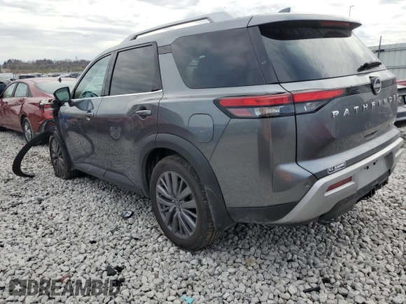 2023 Nissan Pathfinder SL with VIN 5N1DR3CD4PC248943, listed as a Copart auction lot 50991295 with 17,160 mi miles and Salvage title. Bid and sale history available at DreamBid. Image 2.