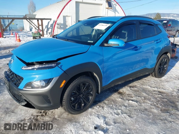 2023 Hyundai Kona SEL with VIN KM8K6CAB3PU956256, listed as a IAAI auction lot 41286226 with 24,973 mi miles. Bid and sale history available at carsss.com. Image 18.