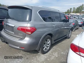 2012 Infiniti QX56 8-passenger with VIN JN8AZ2ND7C9716559, listed as a IAAI auction lot 41465078 with 184,373 mi miles and . Bid and sale history available at DreamBid. Image 4.