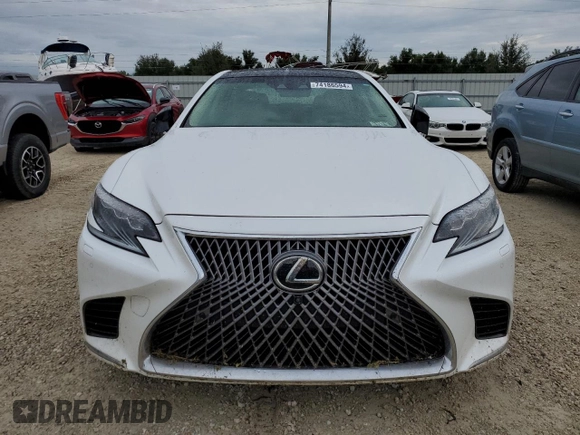 2019 Lexus LS with VIN JTHB51FF8K5006953, listed as a Copart auction lot 74186594 with 0 mi miles and Non Repairable. Bid and sale history available at carsss.com. Image 5.