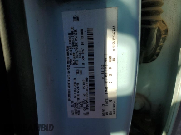 2020 Ford F-350 with VIN 1FD7W3B66LEC14106, listed as a Copart auction lot 53175195 with 63,281 mi miles and Salvage title. Bid and sale history available at DreamBid. Image 13.