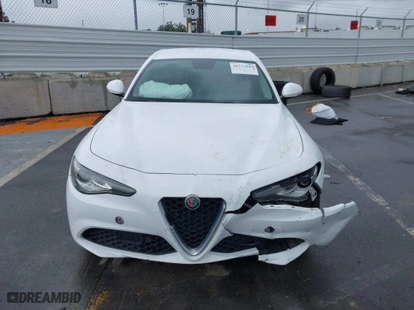 2019 Alfa Romeo Giulia with VIN ZARFAMANXK7600498, listed as a IAAI auction lot 41777643 with 100,492 mi miles. Bid and sale history available at carsss.com. Image 12.