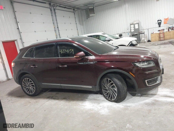 2019 Lincoln Nautilus Reserve with VIN 2LMPJ8LPXKBL42446, listed as a IAAI auction lot 41224159 with 117,630 mi miles. Bid and sale history available at carsss.com. Image 12.