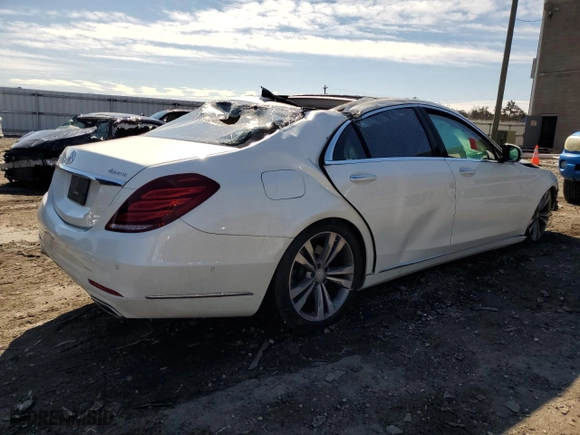 2016 Mercedes-Benz S-Class S 550 with VIN WDDUG8FB1GA252421, listed as a Copart auction lot 50203585 with 0 mi miles and Salvage Title. Bid and sale history available at carsss.com. Image 3.