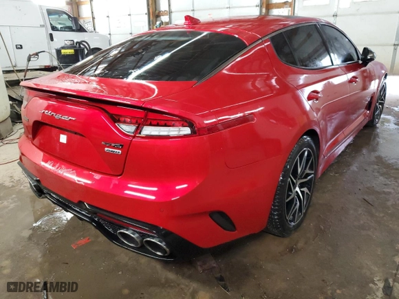 2022 Kia Stinger GT-Line with VIN KNAE35LD4N6110172, listed as a Copart auction lot 44791995 with 47,694 mi miles and Salvage Title. Bid and sale history available at carsss.com. Image 3.