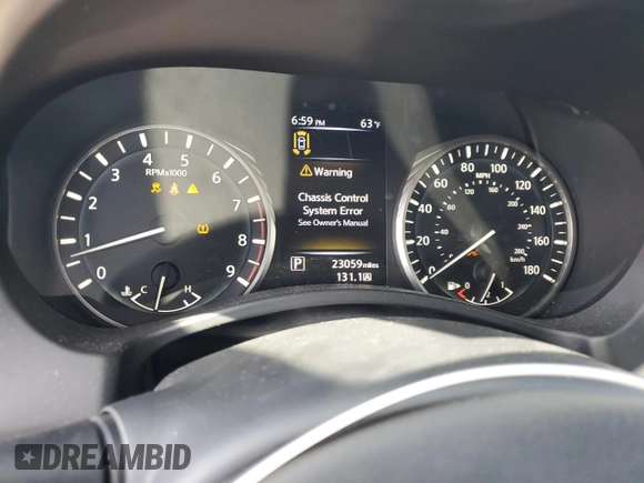 2018 Infiniti Q50 3.0t LUXE with VIN JN1EV7AP7JM361587, listed as a Copart auction lot 55641755 with 23,059 mi miles and Clean Title. Bid and sale history available at carsss.com. Image 9.