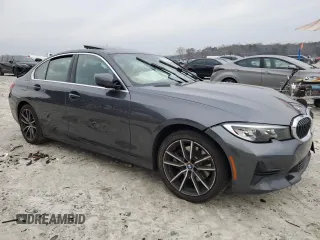 2020 BMW 3 Series 330i with VIN 3MW5R1J01L8B18727, listed as a Copart auction lot 48776375 with Not Provided miles and Salvage Title. Bid and sale history available at carsss.com. Image 4.