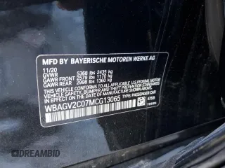 2021 BMW 8 Series 840i z VIN WBAGV2C07MCG13065, wystawiony jako Copart lot #81807724 z przebiegiem 19 463 mil mil oraz Szkoda całkowita • Salvage title. Historia ofert i sprzedaży dostępna na DreamBid. Obrazek 12.