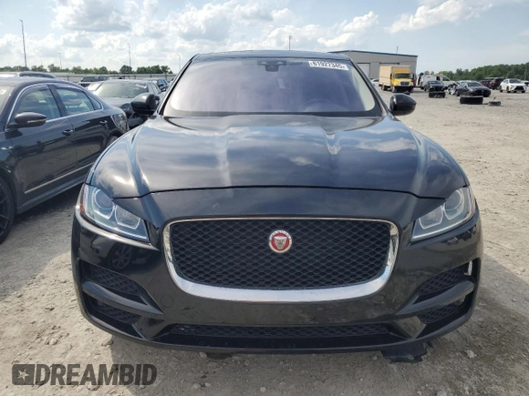 2018 Jaguar F-Pace 30t Premium with VIN SADCJ2GX4JA236479, listed as a Copart auction lot 61927345 with 81,452 mi miles and Salvage title. Bid and sale history available at DreamBid. Image 5.