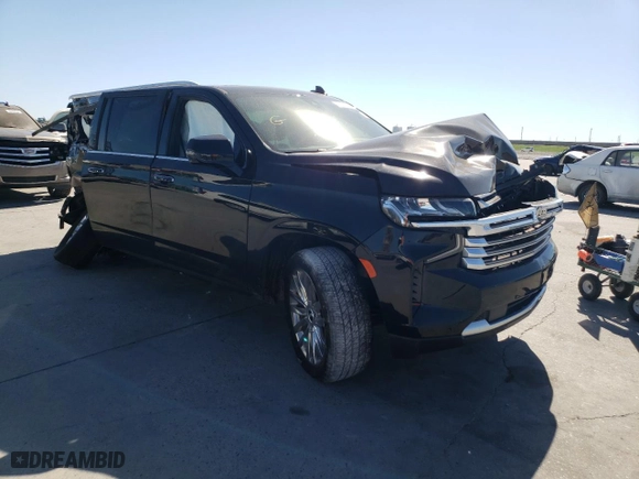 2021 Chevrolet Suburban High Country with VIN 1GNSKGKL3MR208644, listed as a Copart auction lot 49566724 with 0 mi miles and Salvage Title. Bid and sale history available at carsss.com. Image 4.
