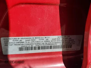 2010 Volkswagen Jetta SE with VIN 3VWTZ7AJ5AM692531, listed as a Copart auction lot 53857435 with 127,790 mi miles and Salvage title. Bid and sale history available at DreamBid. Image 12.