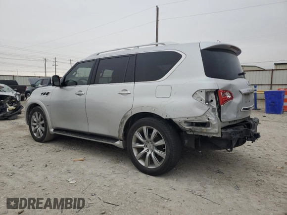 2014 Infiniti QX80 with VIN JN8AZ2NF5E9554886, listed as a Copart auction lot 78691984 with 146,851 mi miles and Salvage Title. Bid and sale history available at carsss.com. Image 2.