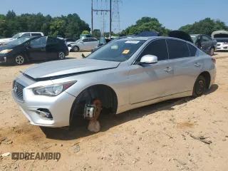 2018 Infiniti Q50 Luxe with VIN JN1EV7AP8JM363476, listed as a Copart auction lot 61403305 with Not provided miles and Salvage title. Bid and sale history available at DreamBid. Image 1.