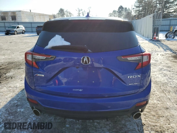 2022 Acura RDX PMC Edition with VIN 5J8TC2H87NL016424, listed as a Copart auction lot 42039095 with 59,487 mi miles and Salvage Title. Bid and sale history available at carsss.com. Image 6.