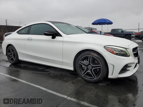 2021 Mercedes-Benz C 300 with VIN W1KWJ8DB8MG102764, listed as a Copart auction lot 47876945 with 55,479 mi miles and Salvage title. Bid and sale history available at DreamBid. Image 4.