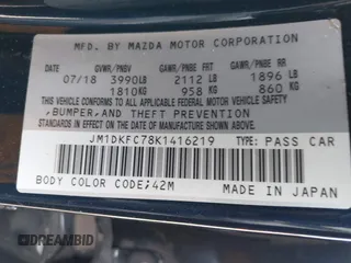 2019 Mazda CX-3 Touring z VIN JM1DKFC78K1416219, wystawiony jako IAAI lot #41761329 z przebiegiem 52 172 mil mil oraz . Historia ofert i sprzedaży dostępna na DreamBid. Obrazek 9.