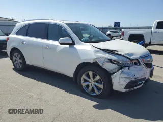 2014 Acura MDX Advance with VIN 5FRYD4H88EB026703, listed as a Copart auction lot 56964525 with 75,734 mi miles and Salvage title. Bid and sale history available at DreamBid. Image 4.